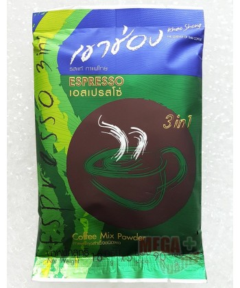 Khao Shong 3 In 1 Espresso Powder Coffee Mix 18g x 5 , 90g
