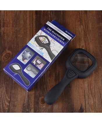Magnifier with 6-LED light for Reading Currency Detecting